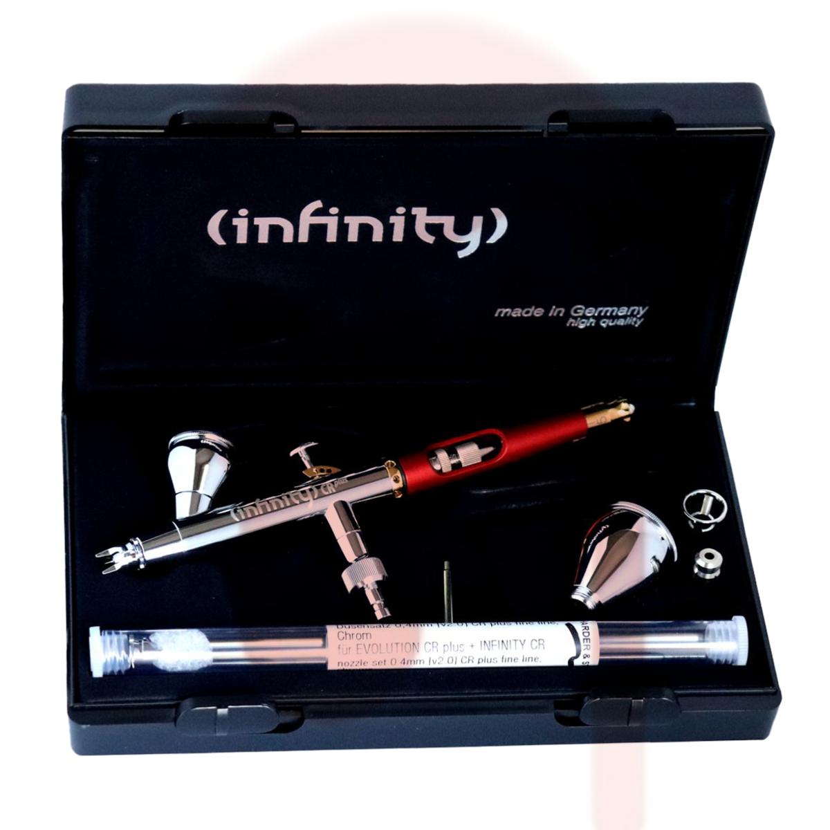 Pack Aérographe Infinity CR Plus Two in One V2 (0,2/0,4mm) + Compresseur RM  3500
