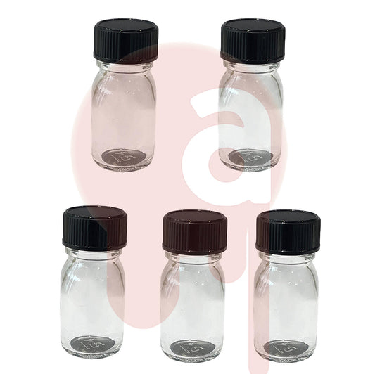 Flacons verre 10 ml avec bouchon par 5 23902